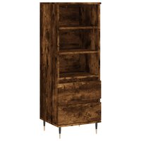 Hoge kast 40x36x110 cm bewerkt hout gerookt eiken 2