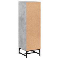 Hoge kast met glazen deuren 35x37x120 cm betongrijs 8