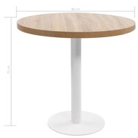 Bistrotafel 80 cm MDF lichtbruin 5