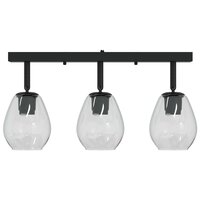 Plafondlamp met verstelbare glazen lampenkap E27 antraciet 3