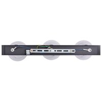 Plafondlamp met verstelbare glazen lampenkap E27 antraciet 5