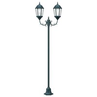 Tuin Lantaarnpaal Donkergroen Aluminium en Glas 3