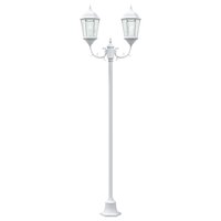 Tuin Lantaarnpaal Wit Aluminium, Glas 3