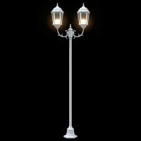 Tuin Lantaarnpaal Wit Aluminium, Glas 6