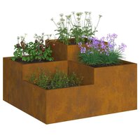 Tuin Bloempot Roestig 80 x 80 x 48 cm Cortenstaal 3