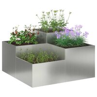 Tuin Bloempot Zilver 100 x 100 x 48 cm Gegalvaniseerd staal 3