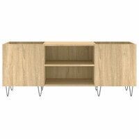 Platenkast 121x38x48 cm bewerkt hout sonoma eikenkleurig 4