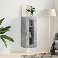 Hangkast 34,5x34x90 cm betongrijs 3