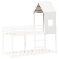 Kinderbedhuisje 60x99x139,5 cm massief grenenhout wit 3