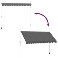 Luifel handmatig uittrekbaar 400 cm antraciet 6