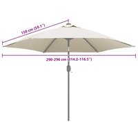 Vervangingsdoek voor parasol 300 cm wit 7