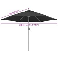 Vervangingsdoek voor parasol 300 cm antracietkleurig 7