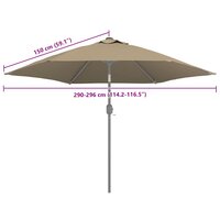 Vervangingsdoek voor parasol 300 cm taupe 7