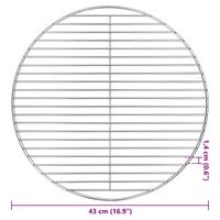 Barbecuerooster Zilver 43 x 43 cm Roestvrij staal 6