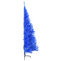 Kunstkerstboom met standaard half 240 cm PVC blauw 4
