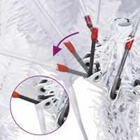 Kunstkerstboom met scharnieren en standaard 120 cm wit 3