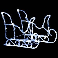 Kerstversiering rendieren en slee 160 LED&amp;apos;s 130 cm acryl 6