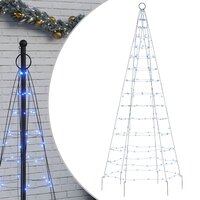 LED-kerstboom aan vlaggenmast 200 LED&amp;apos;s 180 cm blauw 2
