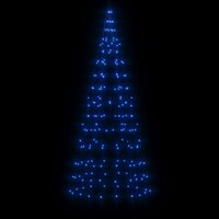 LED-kerstboom aan vlaggenmast 200 LED&amp;apos;s 180 cm blauw 3
