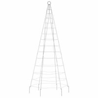LED-kerstboom aan vlaggenmast 200 LED&amp;apos;s 180 cm blauw 5