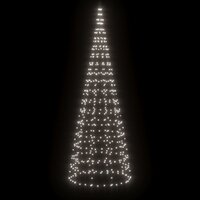 LED-kerstboom aan vlaggenmast 550 LEDs koud wit 300 cm 3