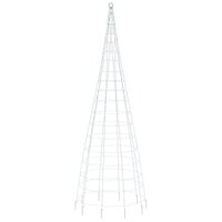 LED-kerstboom aan vlaggenmast 550 LEDs koud wit 300 cm 4