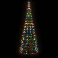 LED-kerstboom aan vlaggenmast 550 LEDs kleurrijk 300 cm 3