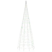 LED-kerstboom aan vlaggenmast 550 LEDs kleurrijk 300 cm 4