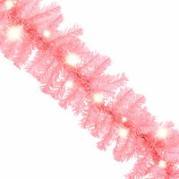 Kerstslinger met LED-lampjes 10 m roze 5