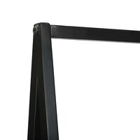 Kledingrek met plank Zwart 60 x 45 x 180 cm Massief acaciahout 6