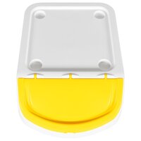 Afvalbakken met deksels stapelbaar 3 st PP 78 L wit 5