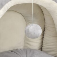 Kattenmand 50x50x45 cm grijs en cr&egrave;mekleurig 6