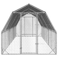 Kippenren met dak 2,5x6x2,25 m gegalvaniseerd staal 3