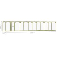 Kippenhok 1,5x9x1,5 m ge&iuml;mpregneerd grenenhout 6