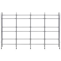 Opbergrek voor 12 kratten 190x33x116 cm staal zilverkleurig 3