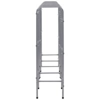 Opbergrek voor 12 kratten 190x33x116 cm staal zilverkleurig 4