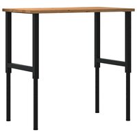 Werkbank 100x60x(71,5-98) cm eikenhout lichtbruin 7