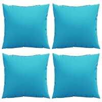Sierkussens 4 pcs Turquoise 40 x 40 cm Stof 2