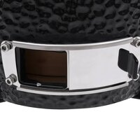 Kamado barbecue 2-in-1 56 cm keramiek zwart 9