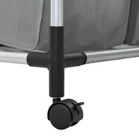 Wasmand met wielen 3 vakken grijs 9