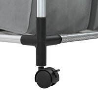 Wasmand met wielen 4 vakken grijs 9