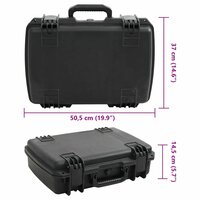 Flightcase draagbaar 50,5x37x14,5 cm PP zwart 8
