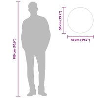 Wandspiegel rond &Oslash;50 cm zwart 7