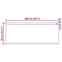 Gordijnen met gordijnen Bloemen Wit 200 x 80 cm Polyester 6