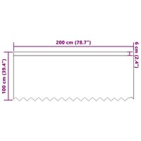 Gordijnen met gordijnen Wit 200 x 100 cm Polyester 6