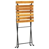 Tuinstoelen 2 st inklapbaar staal en massief acaciahout 7