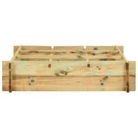 Plantenbak verhoogd 90x90x20 cm ge&iuml;mpregneerd hout 2