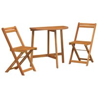 Bistroset 3 pcs Bruin Massief acaciahout 2