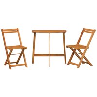 Bistroset 3 pcs Bruin Massief acaciahout 7