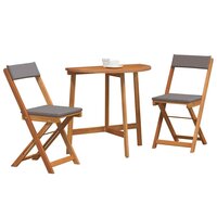 Bistroset 3 pcs Bruin Massief acaciahout 3